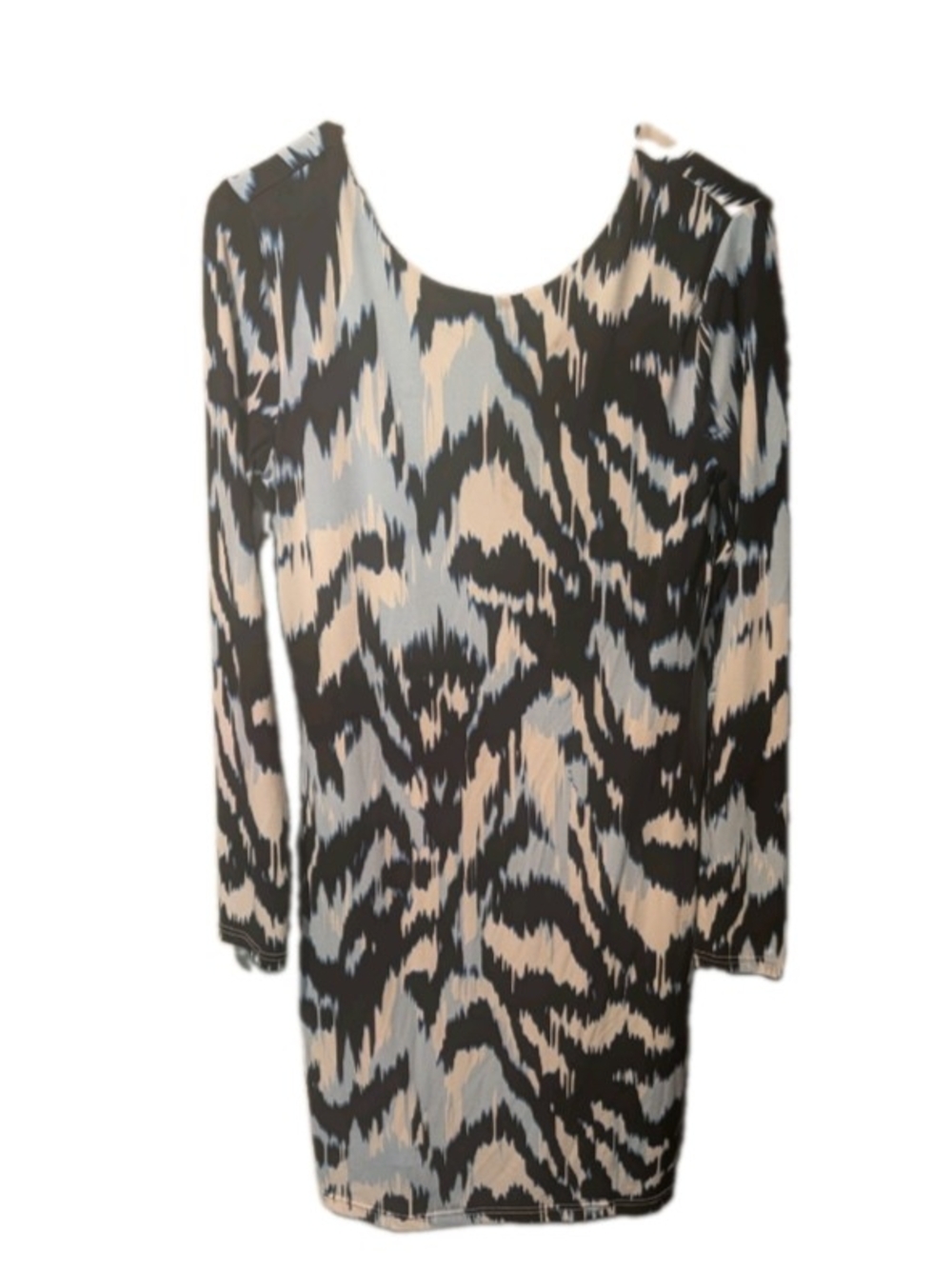 Jennifer Lopez Womens Multicolor Abstract Print Low Back Bodycon Dress Size m